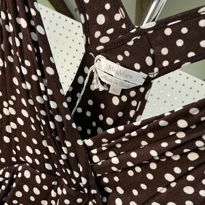 MaxMara Brown Polka Dot Maxi Dress NWOT Size 10/EU 42
